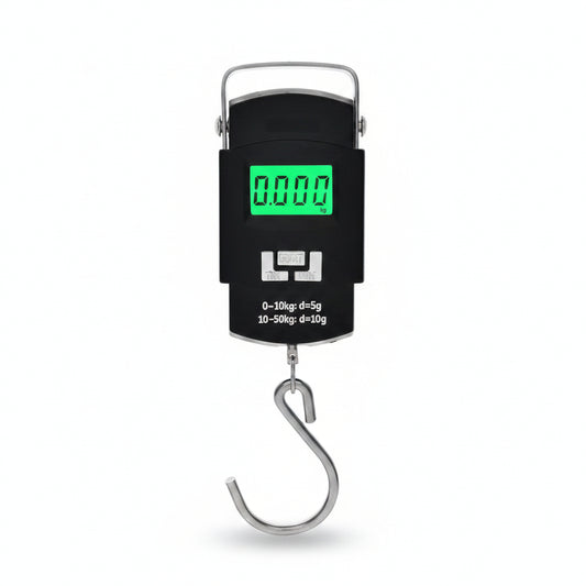 Digital weighing machine for Luggage weighing, Weighing scale capable of 50kg, Scale with LCD Display & Stainless steel hook. Free Battery