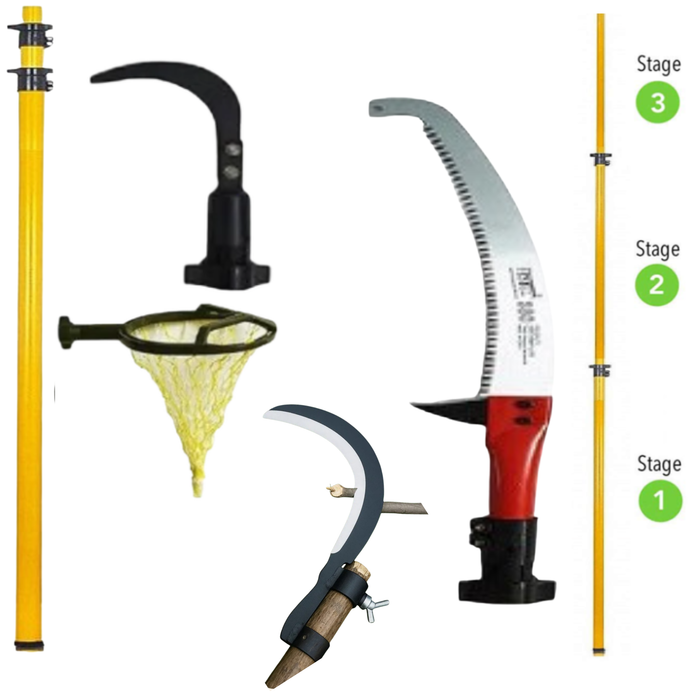 24 Feet Shockproof Telescopic Fruit Picker & Coconut Plucker | Long Reach Harvesting Tool |Long Reach Coconut Plucker  FarmersHub Trivandrum (Copy)