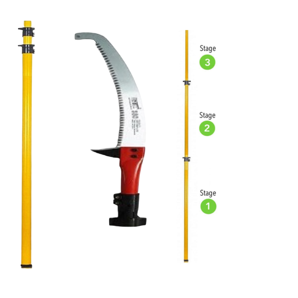 Universal Fruit Picker & Coconut Plucker | 18- 24 ft Shockproof FRP Telescopic Pole with Pruning Saw (Copy)