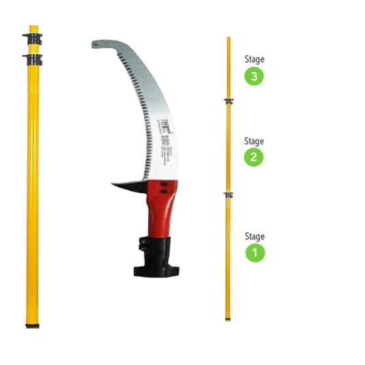 Universal Fruit Picker & Coconut Plucker | 18 ft Shockproof FRP Telescopic Pole with Pruning Saw (Copy) (Copy)
