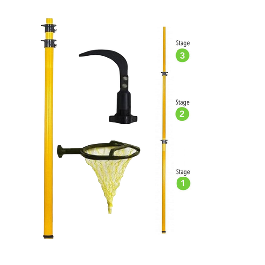 Universal Fruit Picker & Coconut Plucker | 18 ft Shockproof FRP Telescopic Pole with Pruning Saw (Copy)