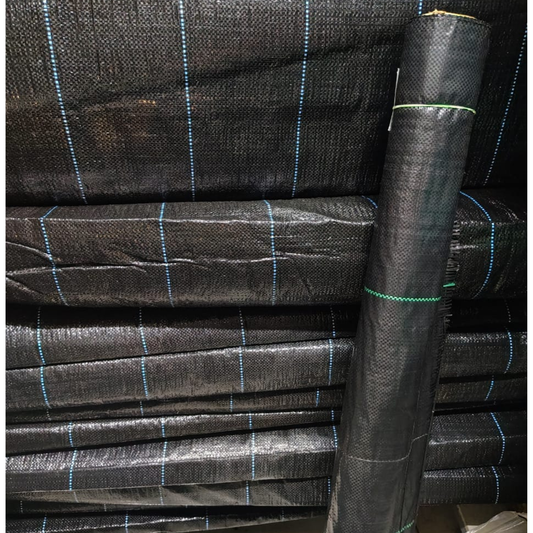 Weed Control Mat 100 Meter. 80 GSM - Heavy-duty UV-resistant landscape fabric with high water permeability for farms, gardens, nurseries & landscaping.