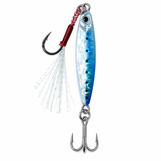 Black Deeper Flash Jig 10 G Blue Silver Dot
