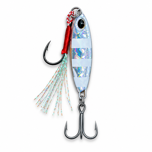 Black Deeper Flash Jig 10 G Silver Stripe