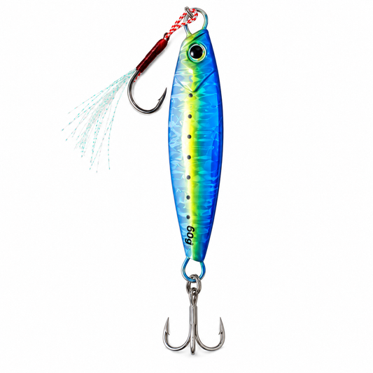 Black Deeper Flash Jig 60 G C01-BGY Blue Green Yellow