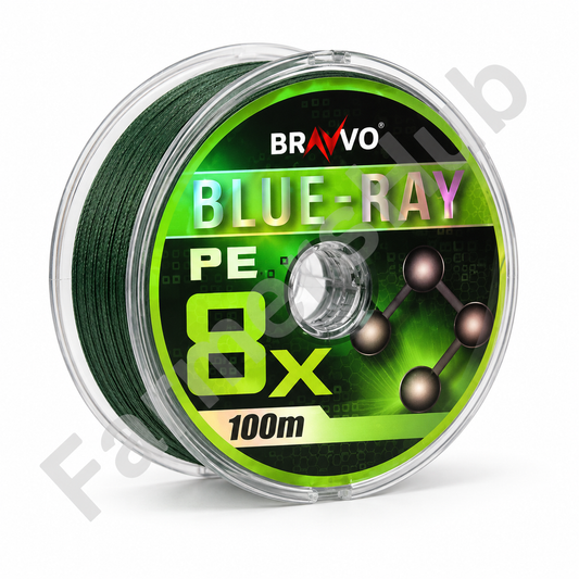Bravvo Blue Ray PE 8X 100m braided fishing line