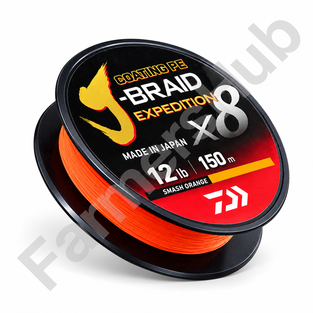 Daiwa J-Braid Expedition 12 LB 150m Smash Orange